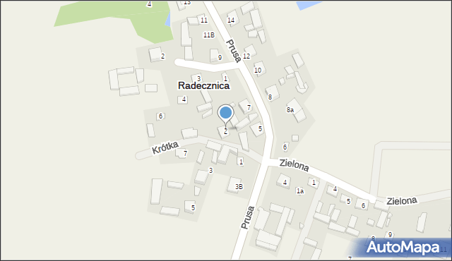 Radecznica, Krótka, 2, mapa Radecznica