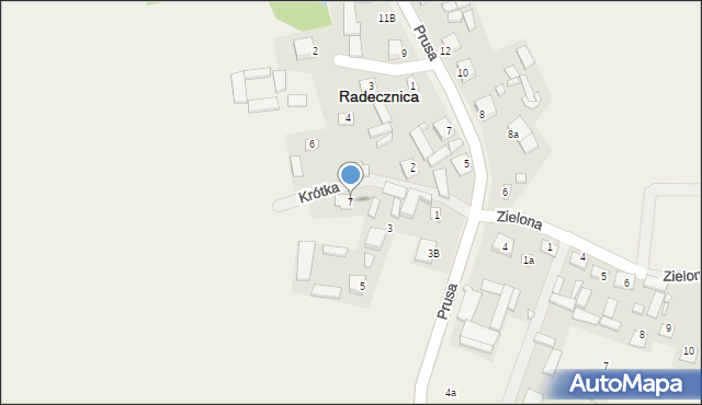 Radecznica, Krótka, 7, mapa Radecznica