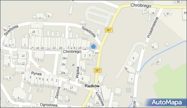 Radków, Króla Bolesława Chrobrego, 5a, mapa Radków