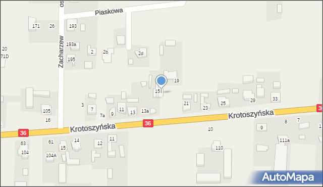 Radłów, Krotoszyńska, 17, mapa Radłów