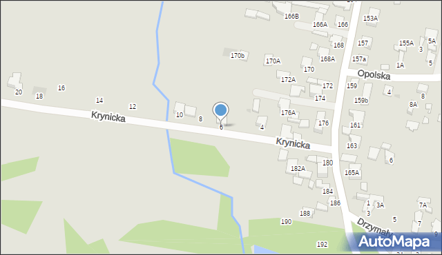 Radom, Krynicka, 6, mapa Radomia