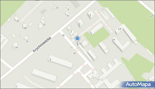 Radom, Krychnowicka, 9, mapa Radomia