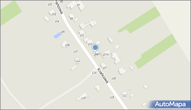 Radomsko, Krańcowa, 105, mapa Radomsko