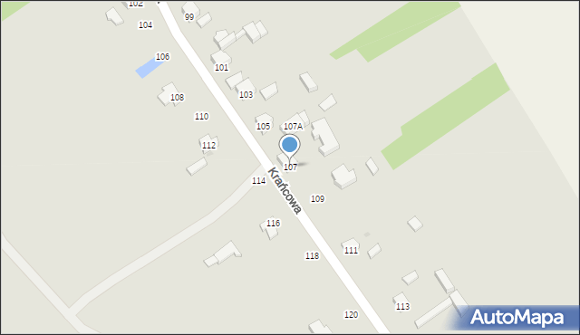 Radomsko, Krańcowa, 107, mapa Radomsko