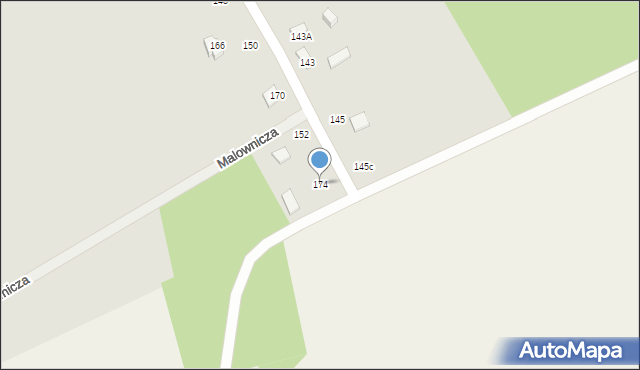 Radomsko, Krańcowa, 174, mapa Radomsko