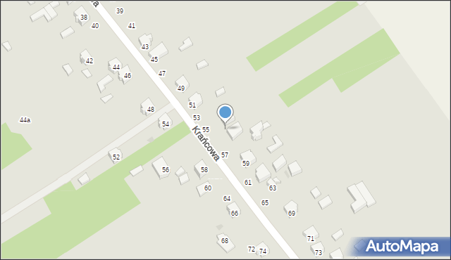 Radomsko, Krańcowa, 55a, mapa Radomsko