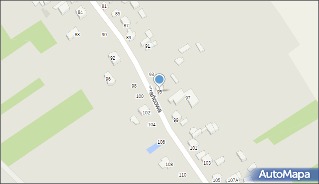 Radomsko, Krańcowa, 95, mapa Radomsko