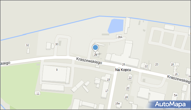 Radomsko, Kraszewskiego, 28, mapa Radomsko