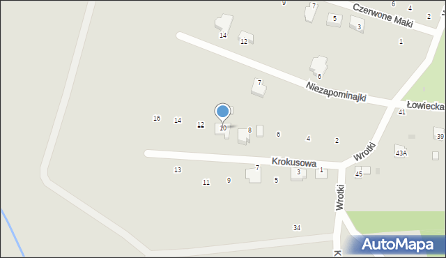 Radomsko, Krokusowa, 10, mapa Radomsko