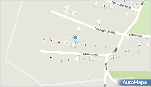 Radomsko, Krokusowa, 8, mapa Radomsko