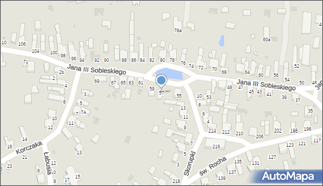 Radomsko, Króla Jana III Sobieskiego, 57, mapa Radomsko