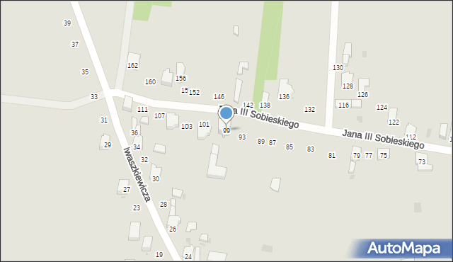 Radomsko, Króla Jana III Sobieskiego, 99, mapa Radomsko