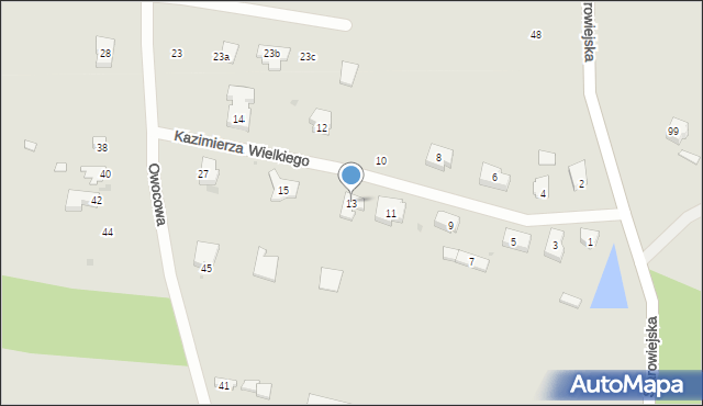 Radomsko, Króla Kazimierza Wielkiego, 13, mapa Radomsko