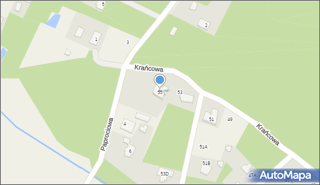 Radonie, Krańcowa, 55, mapa Radonie