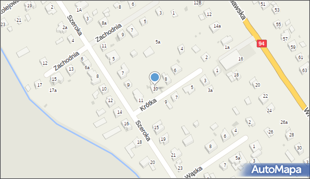 Radwanice, Krótka, 10, mapa Radwanice