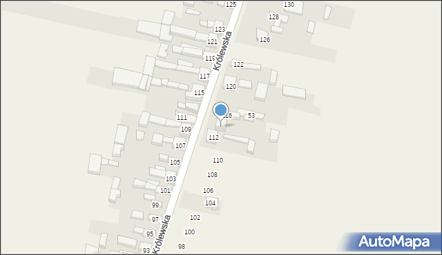 Radziechowice Drugie, Królewska, 114, mapa Radziechowice Drugie