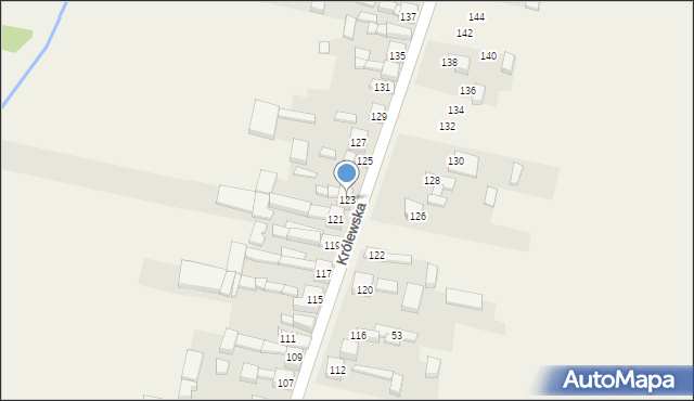 Radziechowice Drugie, Królewska, 123, mapa Radziechowice Drugie