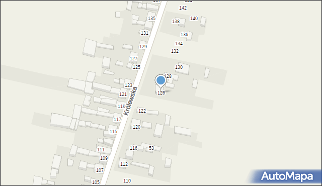 Radziechowice Drugie, Królewska, 126, mapa Radziechowice Drugie