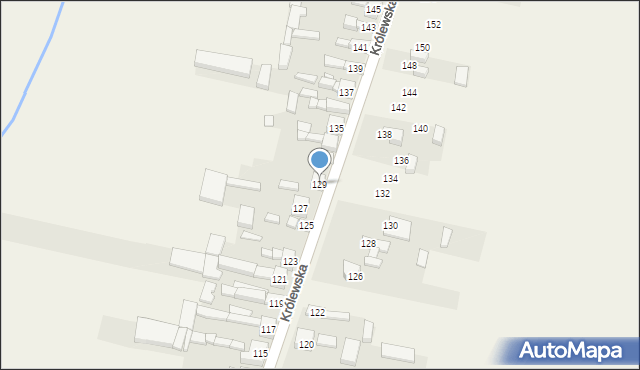 Radziechowice Drugie, Królewska, 129, mapa Radziechowice Drugie