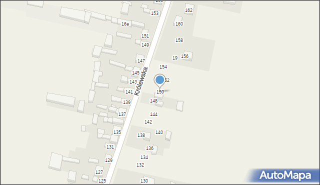 Radziechowice Drugie, Królewska, 150, mapa Radziechowice Drugie