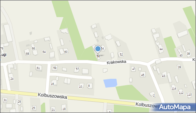 Raniżów, Krakowska, 56, mapa Raniżów