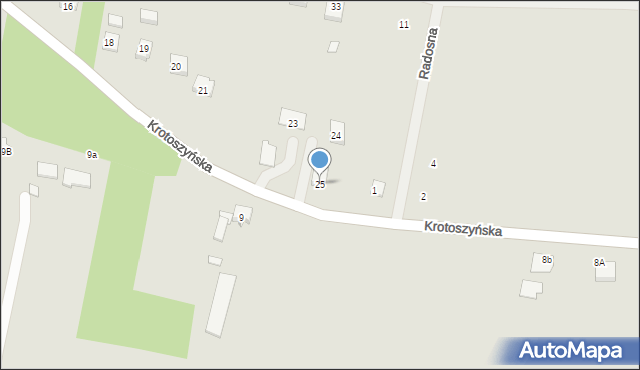 Raszków, Krotoszyńska, 25, mapa Raszków