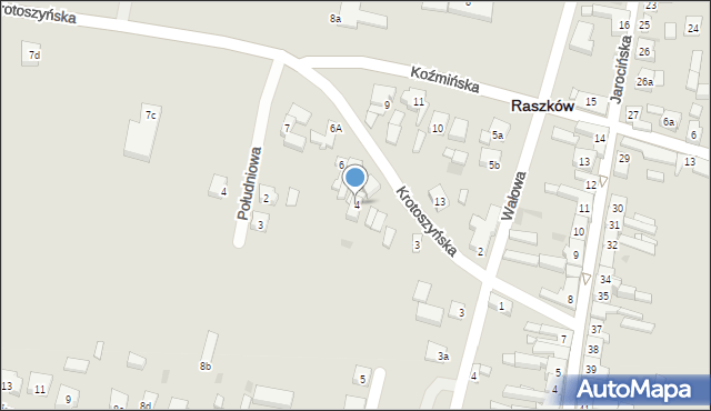 Raszków, Krotoszyńska, 4, mapa Raszków