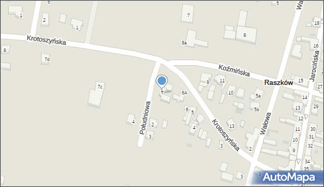 Raszków, Krotoszyńska, 7, mapa Raszków