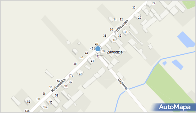 Rębielice Królewskie, Królewska, 41, mapa Rębielice Królewskie