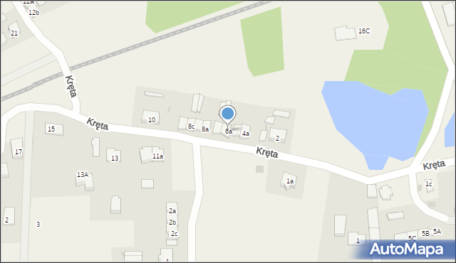 Reblino, Kręta, 6a, mapa Reblino