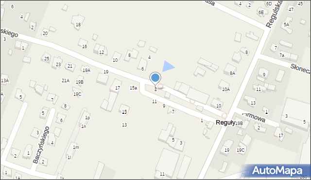 Reguły, Kraszewskiego Józefa Ignacego, 2, mapa Reguły