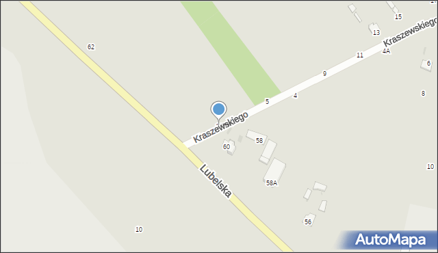 Rejowiec Fabryczny, Kraszewskiego Józefa Ignacego, 1A, mapa Rejowiec Fabryczny