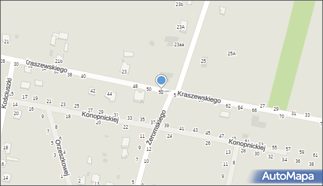 Rejowiec Fabryczny, Kraszewskiego Józefa Ignacego, 52, mapa Rejowiec Fabryczny