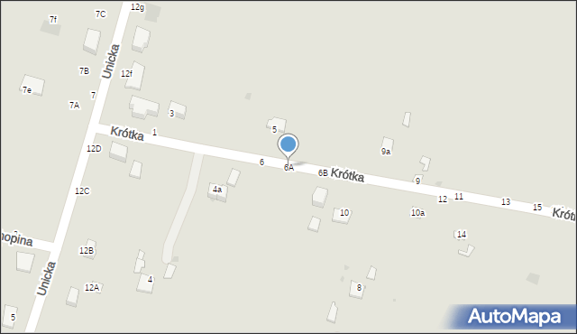 Rejowiec Fabryczny, Krótka, 6A, mapa Rejowiec Fabryczny