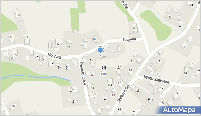 Rogów, Krzywa, 7, mapa Rogów