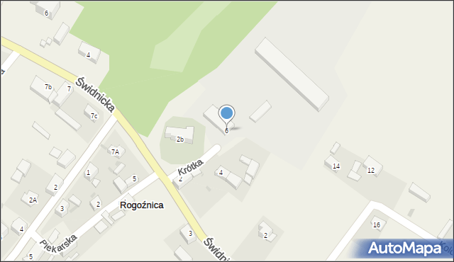 Rogoźnica, Krótka, 6, mapa Rogoźnica