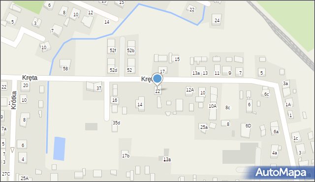 Rokietnica, Kręta, 12, mapa Rokietnica