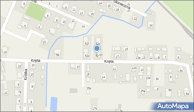 Rokietnica, Kręta, 52, mapa Rokietnica