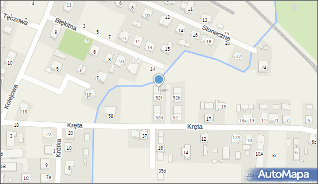 Rokietnica, Kręta, 52g, mapa Rokietnica