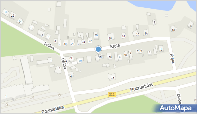 Rosnówko, Kręta, 17, mapa Rosnówko