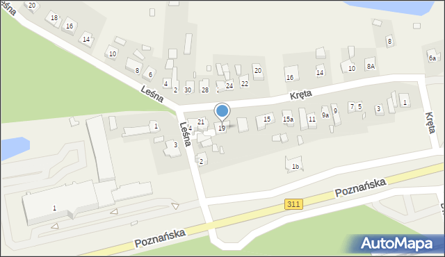Rosnówko, Kręta, 19, mapa Rosnówko