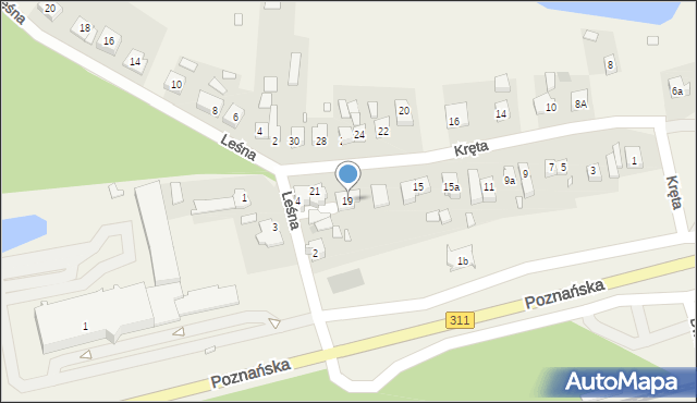 Rosnówko, Kręta, 19, mapa Rosnówko