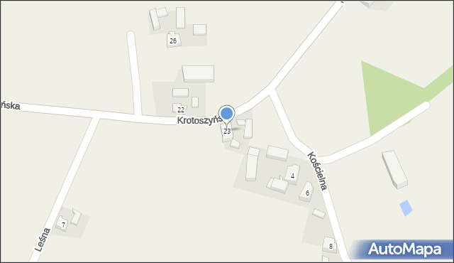 Roszki, Krotoszyńska, 23, mapa Roszki