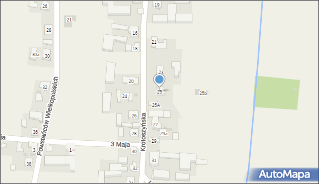 Rozdrażew, Krotoszyńska, 25, mapa Rozdrażew