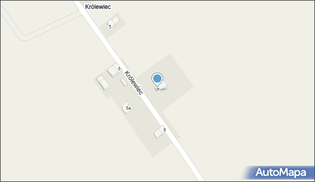 Rożnów, Królewiec, 7, mapa Rożnów