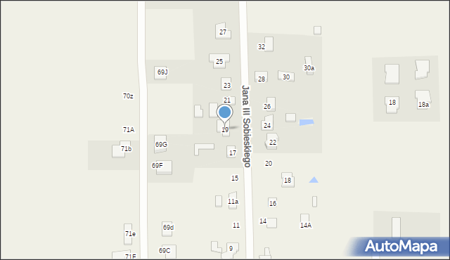 Ruda-Bugaj, Króla Jana III Sobieskiego, 19, mapa Ruda-Bugaj