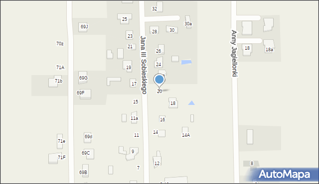 Ruda-Bugaj, Króla Jana III Sobieskiego, 20, mapa Ruda-Bugaj