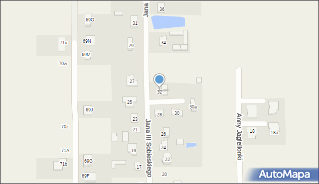 Ruda-Bugaj, Króla Jana III Sobieskiego, 32, mapa Ruda-Bugaj