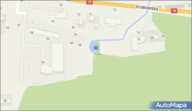 Rudawa, Krakowska, 1, mapa Rudawa