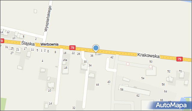 Rudawa, Krakowska, 38, mapa Rudawa